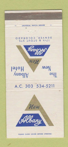 Matchbook Cover - New Albany Hotel Denver Colorado 30 Strike