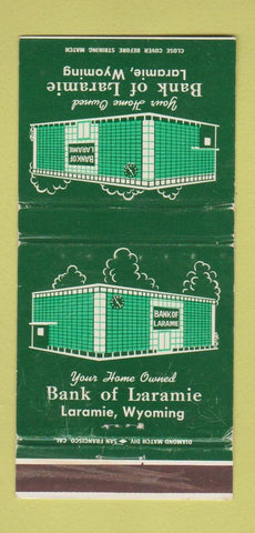 Matchbook Cover - Bank of Laramie WY WEAR 30 Strike