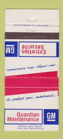 Matchbook Cover - GM General Motors Canada 30 Strike