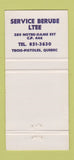 Matchbook Cover - GM General Motors Canada 30 Strike