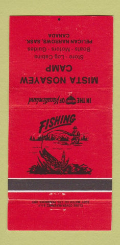 Matchbook Cover - Mista Nosayew Camp Pelican Narrows SK 30 Strike