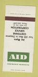 Matchbook Cover - AID Insurance Jay Myers Cheyenne WY 30 Strike