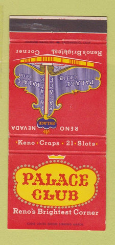 Matchbook Cover - Palace Club Reno NV casino 30 Strike
