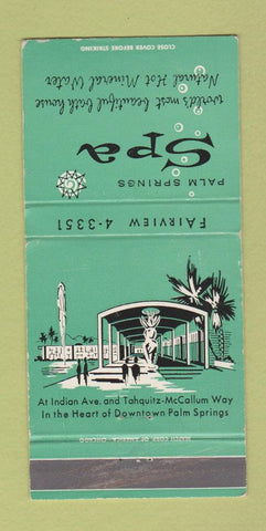 Matchbook Cover - Palm Springs Spa CA WORN 30 Strike