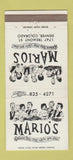 Matchbook Cover - Mario's Denver Colorado 30 Strike