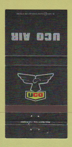 Matchbook Cover - UCO Air Orange CA John Wayne Airport 30 Strike