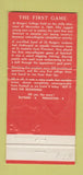 Matchbook Cover - Rugers Princeton 100th Football Game 1969 30 Strike