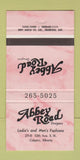 Matchbook Cover - Abbey Road Designers Clothes Calgary AB 30 Strike