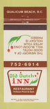 Matchbook Cover - Old Dutch Inn Qualicum Beach BC 30 Strike