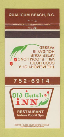 Matchbook Cover - Old Dutch Inn Qualicum Beach BC 30 Strike
