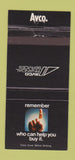 Matchbook Cover - Avco Financial Services 30 Strike