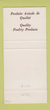 Matchbook Cover - Le Grade COOP QC Federee Poultry 30 Strike
