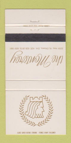 Matchbook Cover - The Monterey Ottawa ON 30 Strike