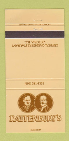 Matchbook Cover - Rattenbury's Victoria BC 30 Strike