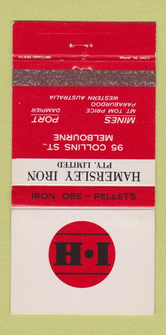 Matchbook Cover - Hamersley Iron Melbourne Australia 30 Strike