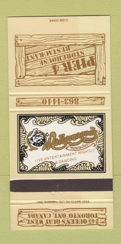 Matchbook Cover - Pier 4 Storehouse Restaurant Wallymagoo's Toronto ON 30 Strike