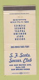 Matchbook Cover - SF Scots Soccer Club San Bruno CA 30 Strike