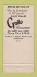 Matchbook Cover Bazzinis Grotto 1964 New York World's Fair New Orleans 30 Strike