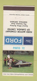 Matchbook Cover - 1972 Pinto Ford Oakville ON 30 Strike