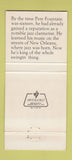 Matchbook Cover - Pete Fountain's New Orleans LA Hilton WEAR 30 Strike