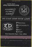 Matchbook Cover - Naval Ammunition Depot Crane IN military 40 Strike