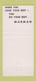 Matchbook Cover - Marman Christopher's Sunnyvale CA 30 Strike