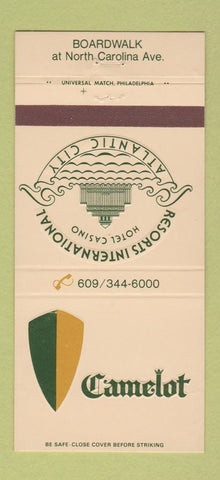 Matchbook Cover - Camelot Resort International Atlantic City NJ 30 Strike
