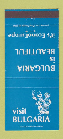 Matchbook Cover - Bulgaria Tourism 30 Strike