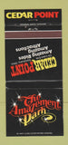Matchbook Cover - Cedarpoint Sandusky OH Amusement Park #2 30 Strike