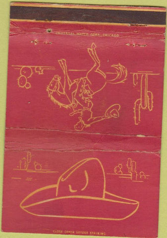 Matchbook Cover - Fred Harvey Cowboy red 40 Strike