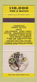 Matchbook Cover - Puss n Boots Display Cat Eyes 1961 30 Strike