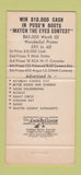 Matchbook Cover - Puss n Boots Display Cat Eyes 1961 30 Strike