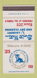 Matchbook Cover - Soft Water Laundry 1956 Dry Cleaning Long Beach CA 30 Strike