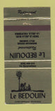 Matchbook Cover - Le Bedouin Restaurant La Jolla CA 30 Strike