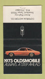 Matchbook Cover - 1973 Oldsmobile Cothrum Stamford TX BOBTAIL 30 Strike