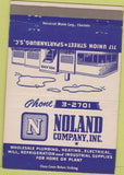 Matchbook Cover - Noland Co Plumbing Heating Spartanburg SC 40 Strike