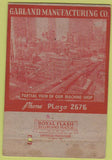 Matchbook Cover - Garland Manufacturing Detroit MI CREASE 40 Strike