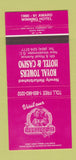 Matchbook Cover - Bourbon Street Royal Towers Hotel New Westminster BC 30 Strike