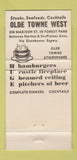 Matchbook Cover - Olde Towne West Forest Park IL WEAR 30 Strike