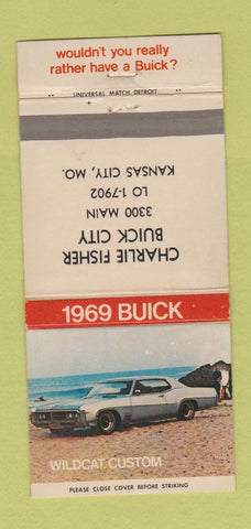 Matchbook Cover - 1969 Buick Kansas City MO Wildcat WEAR 30 Strike