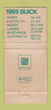 Matchbook Cover - 1969 Buick Kansas City MO Wildcat WEAR 30 Strike