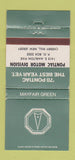 Matchbook Cover - 1978 Pontiac Cherry Hill NJ Mayfair Green WEAR 30 Strike