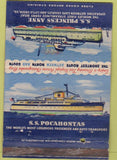 Matchbook Cover - SS Princess Anne Pocahontas freight shipping 40 Strike