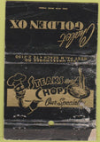 Matchbook Cover - Chalet Golden Ox West Palm Beach FL WORN 40 Strike
