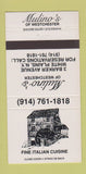 Matchbook Cover Mulio's Italian Restaurant Westchester NY White Plains 30 Strike