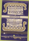 Matchbook Cover - Scandia Restaurant Viking Ship NYC 40 Strike