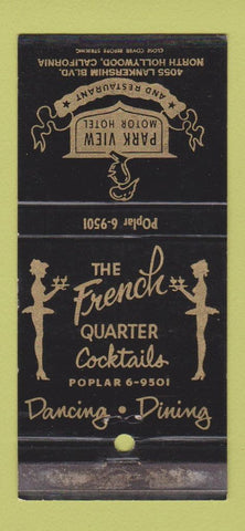 Matchbook Cover - Park View Motor Hotel North Hollywood CA WEAR 30 Strike