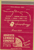 Matchbook Cover - Augusta Lumber Co GA golf back 40 Strike