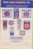 Matchbook Cover - Blue Seal Products Roselle Park NJ WEAR 40 Strike