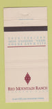 Matchbook Cover - Red Mountain Ranch Mesa AZ 30 Strike